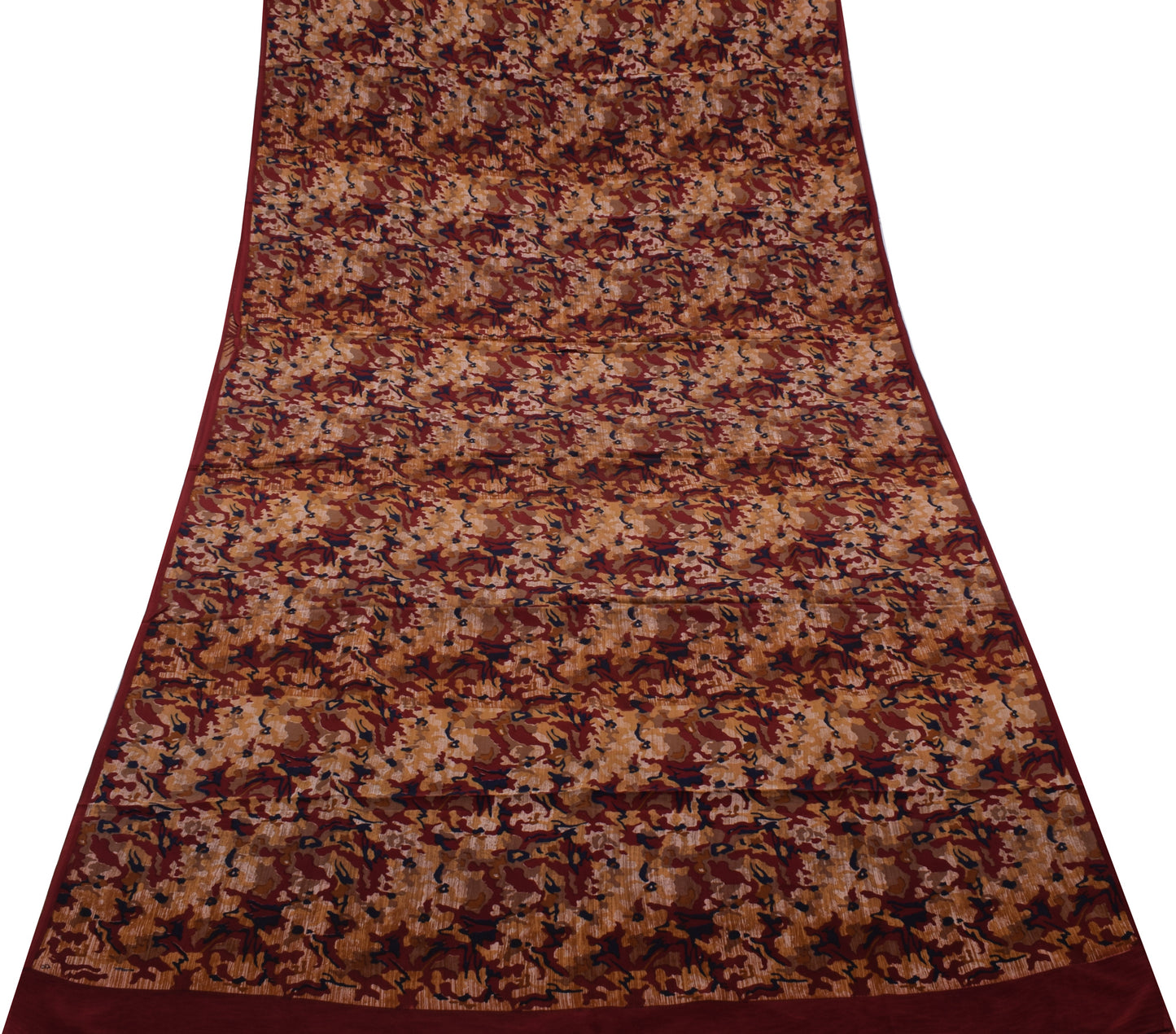 Sushila Vintage Multi-Color Saree Pure Crepe Silk Printed Floral Soft Fabric