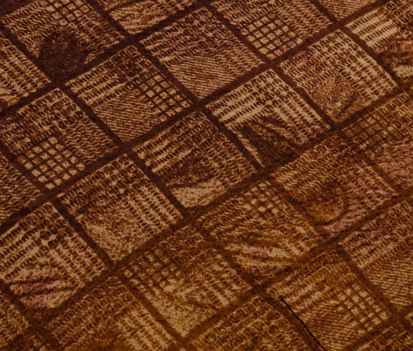 Sushila Vintage Brown Saree 100% Pure Crepe Silk Printed 5 Yard Soft Fabric