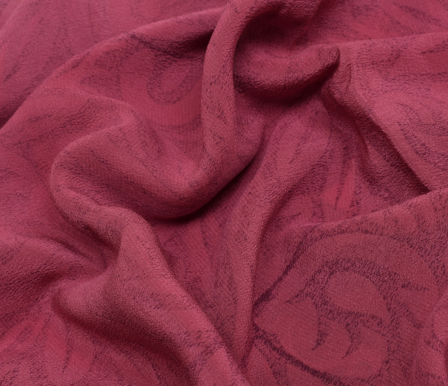 Sushila Vintage Pink Saree 100% Pure Crepe Silk Printed Floral Soft Fabric