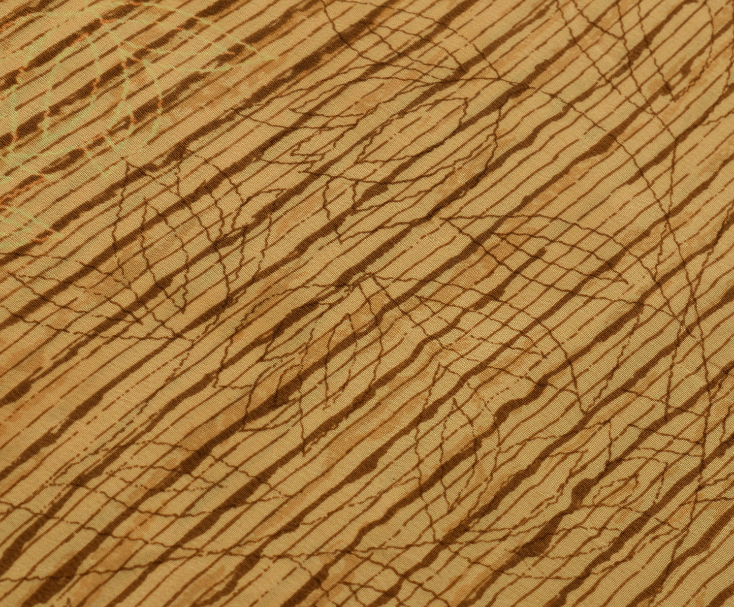 Sushila Vintage Indian Saree 100% Pure Crepe Silk Printed Floral Soft Fabric