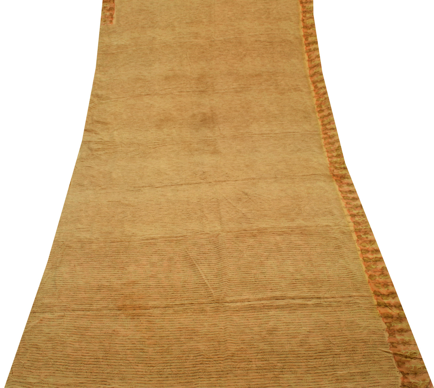 Sushila Vintage Indian Saree 100% Pure Crepe Silk Printed Floral Soft Fabric