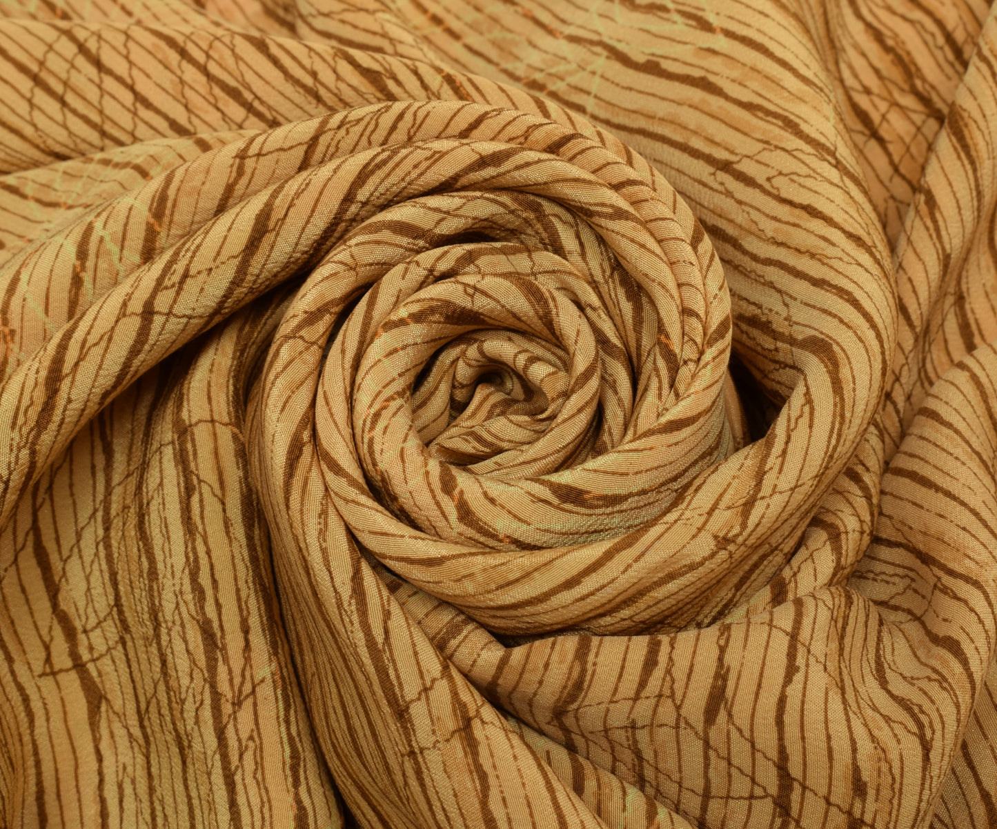 Sushila Vintage Indian Saree 100% Pure Crepe Silk Printed Floral Soft Fabric