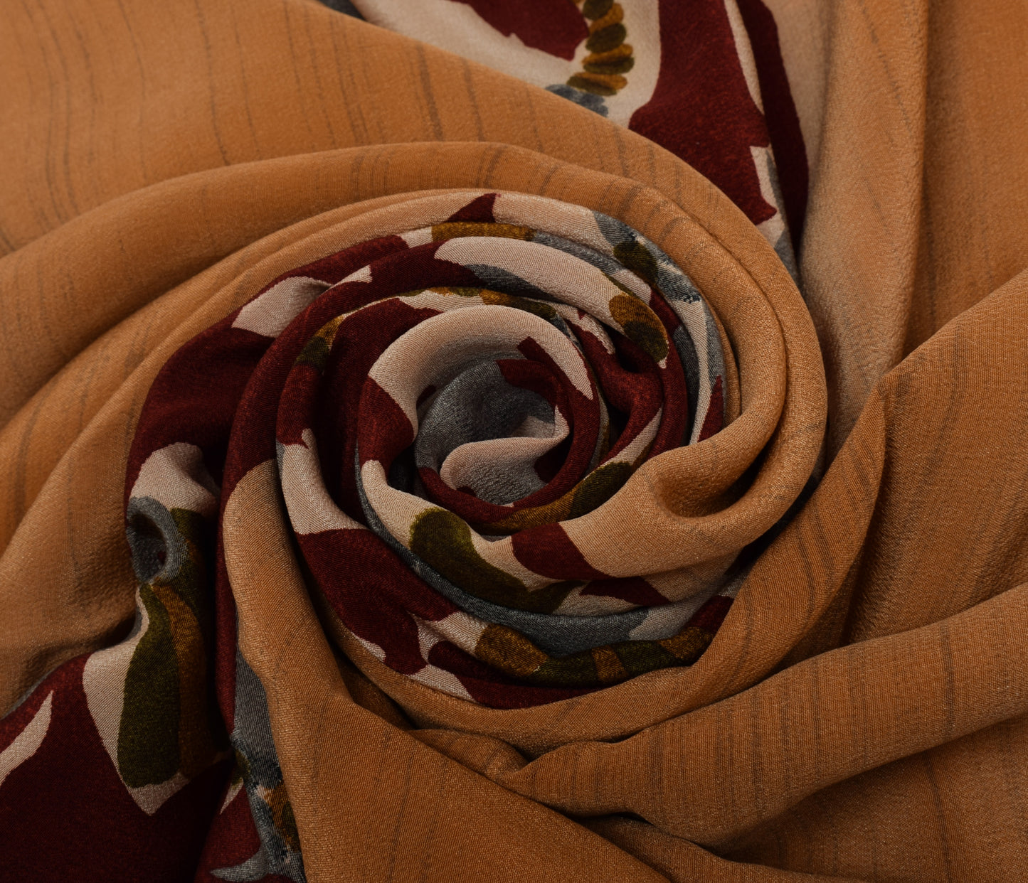 Sushila Vintage Indian Saree 100% Pure Crepe Silk Printed Floral Soft Fabric