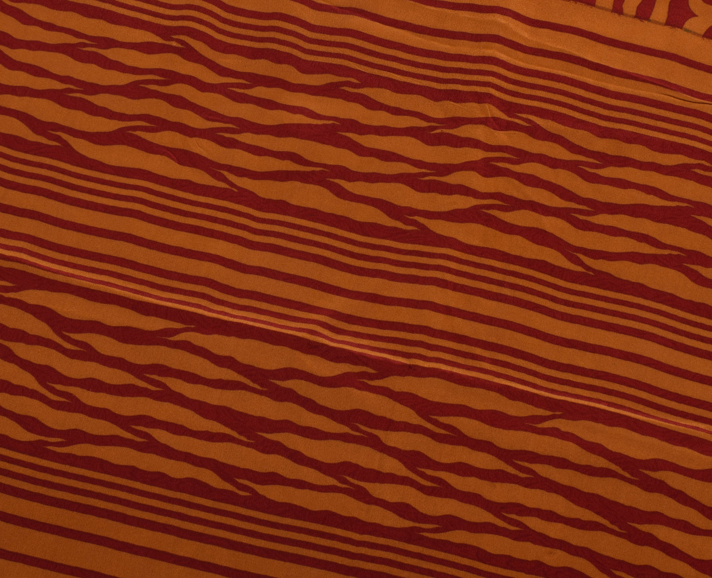 Sushila Vintage Maroon Saree 100% Pure Crepe Silk Printed Floral Soft Fabric