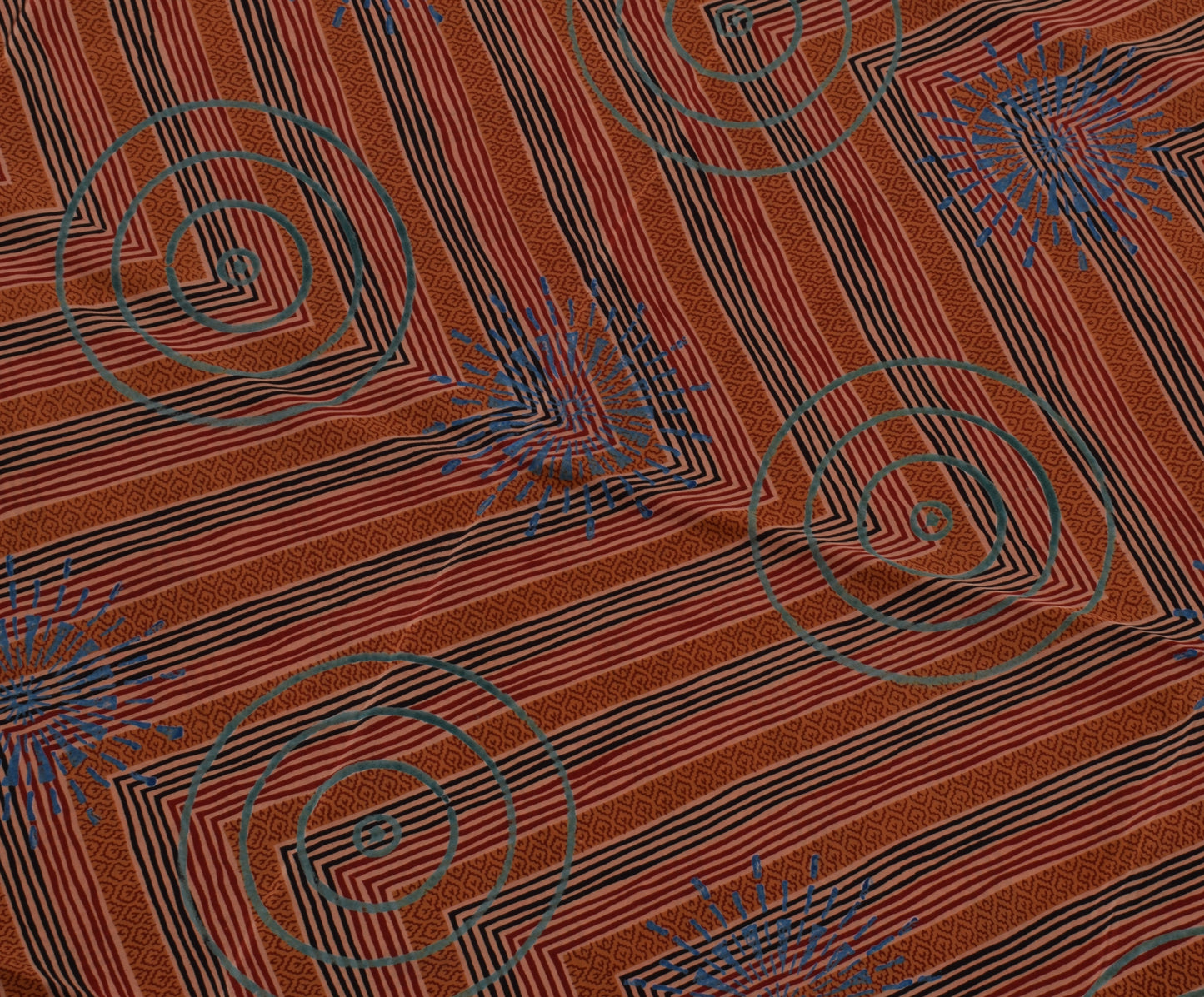 Sushila Vintage Indian Saree 100% Pure Crepe Silk Printed 5 Yard Soft Fabric