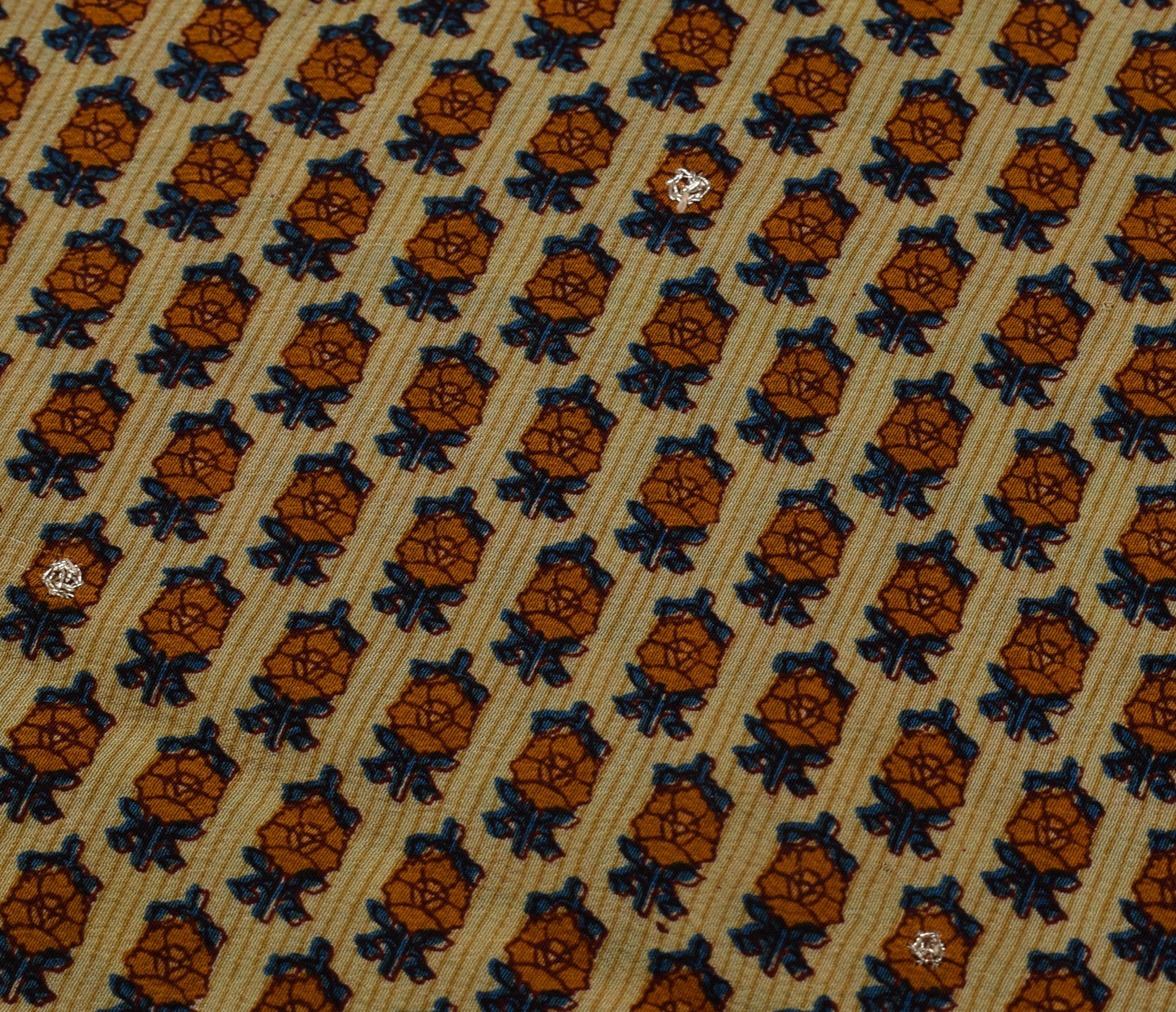 Sushila Vintage Light Brown Saree Pure Crepe Silk Printed Floral Soft Fabric