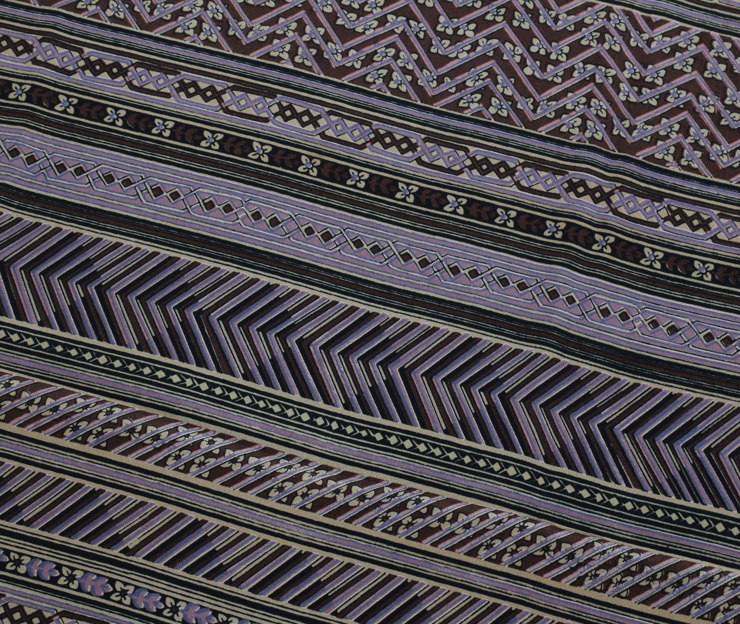 Sushila Vintage Indian Saree Blend Crepe Silk Printed Floral Soft 5 Yard Fabric