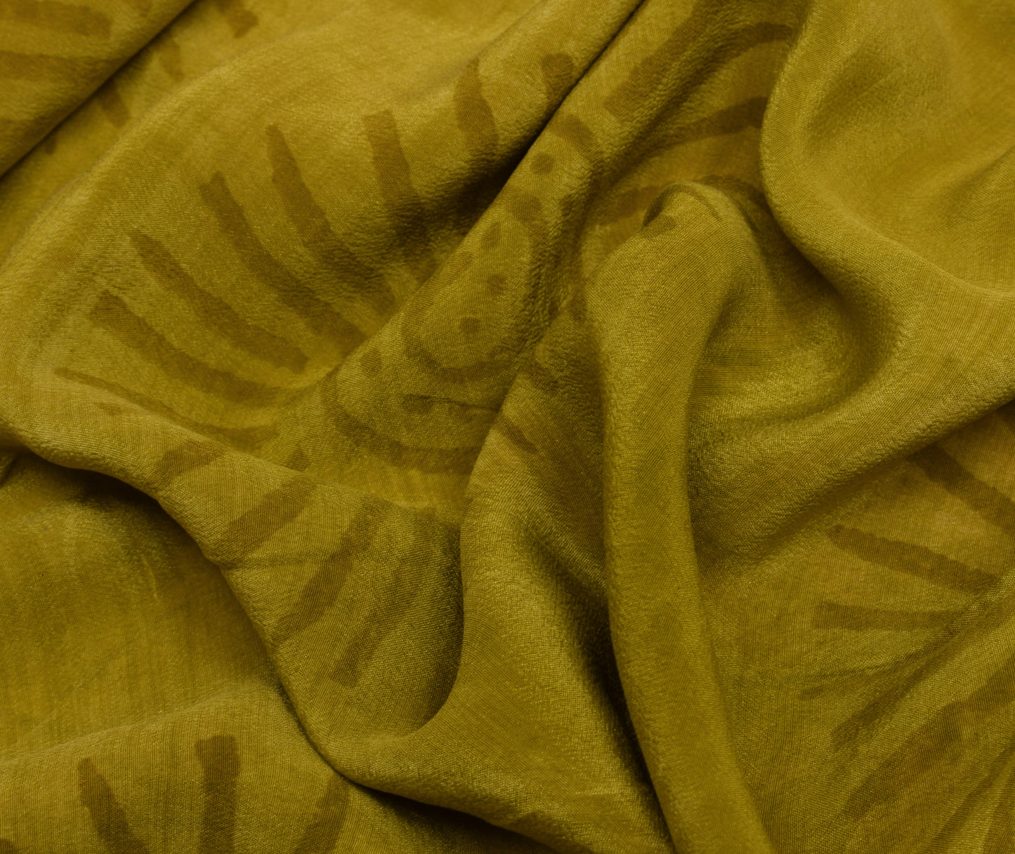 Sushila Vintage Green Saree 100% Pure Crepe Silk Printed Floral Soft Fabric