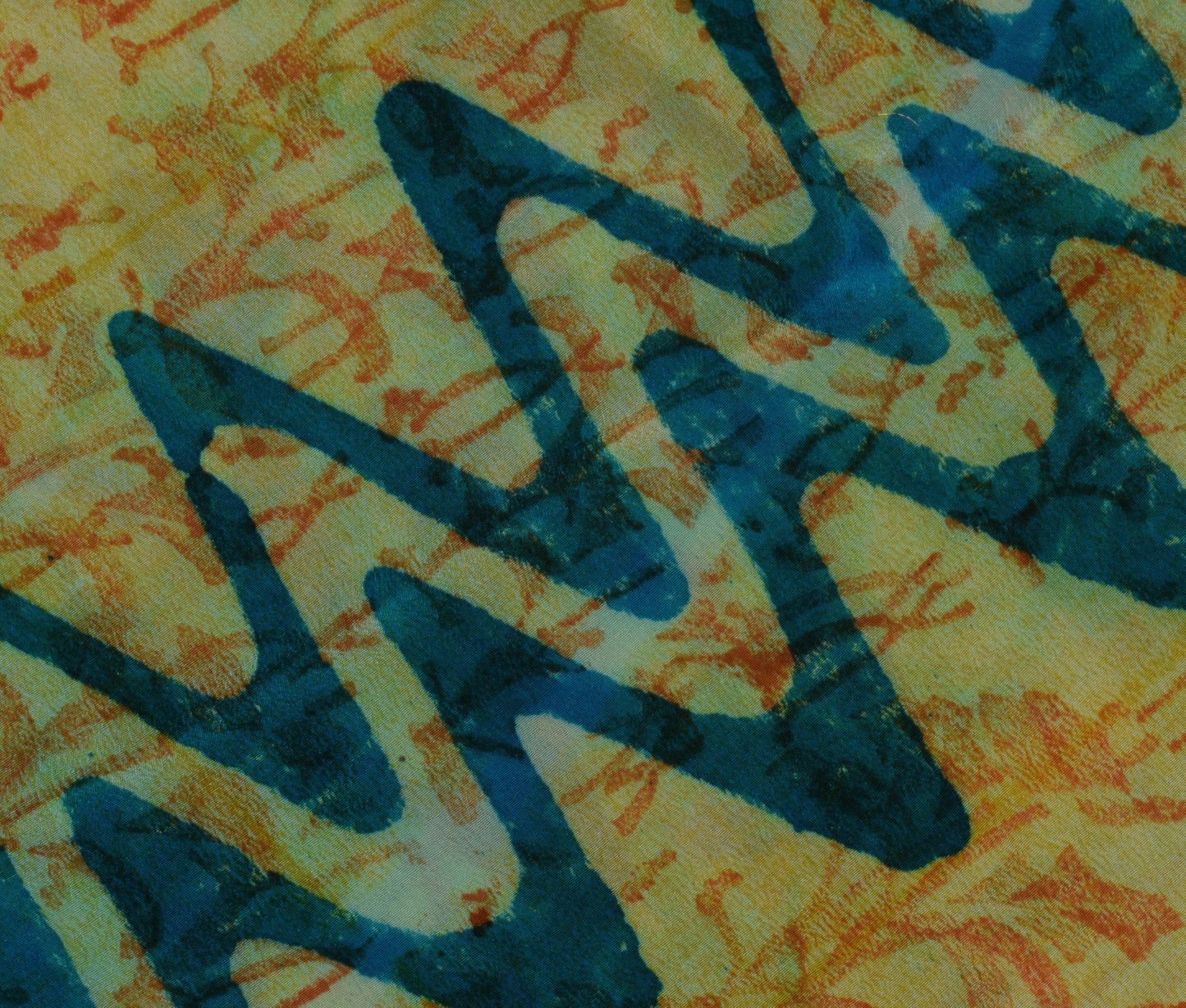 Sushila Vintage Indian Saree 100% Pure Crepe Silk Printed Soft Craft Fabric