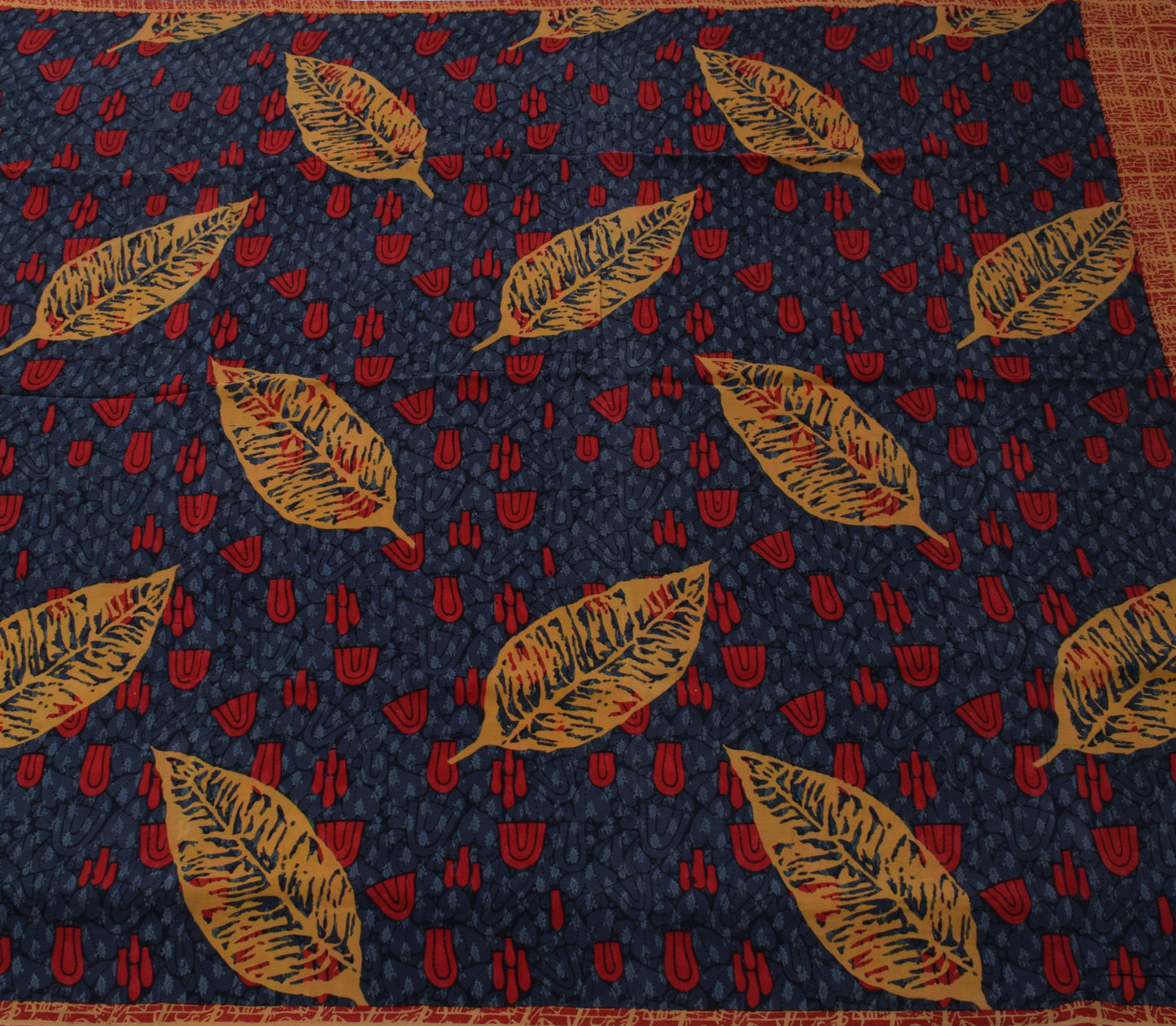 Sushila Vintage Indian Saree 100% Pure Crepe Silk Printed Floral Soft Fabric