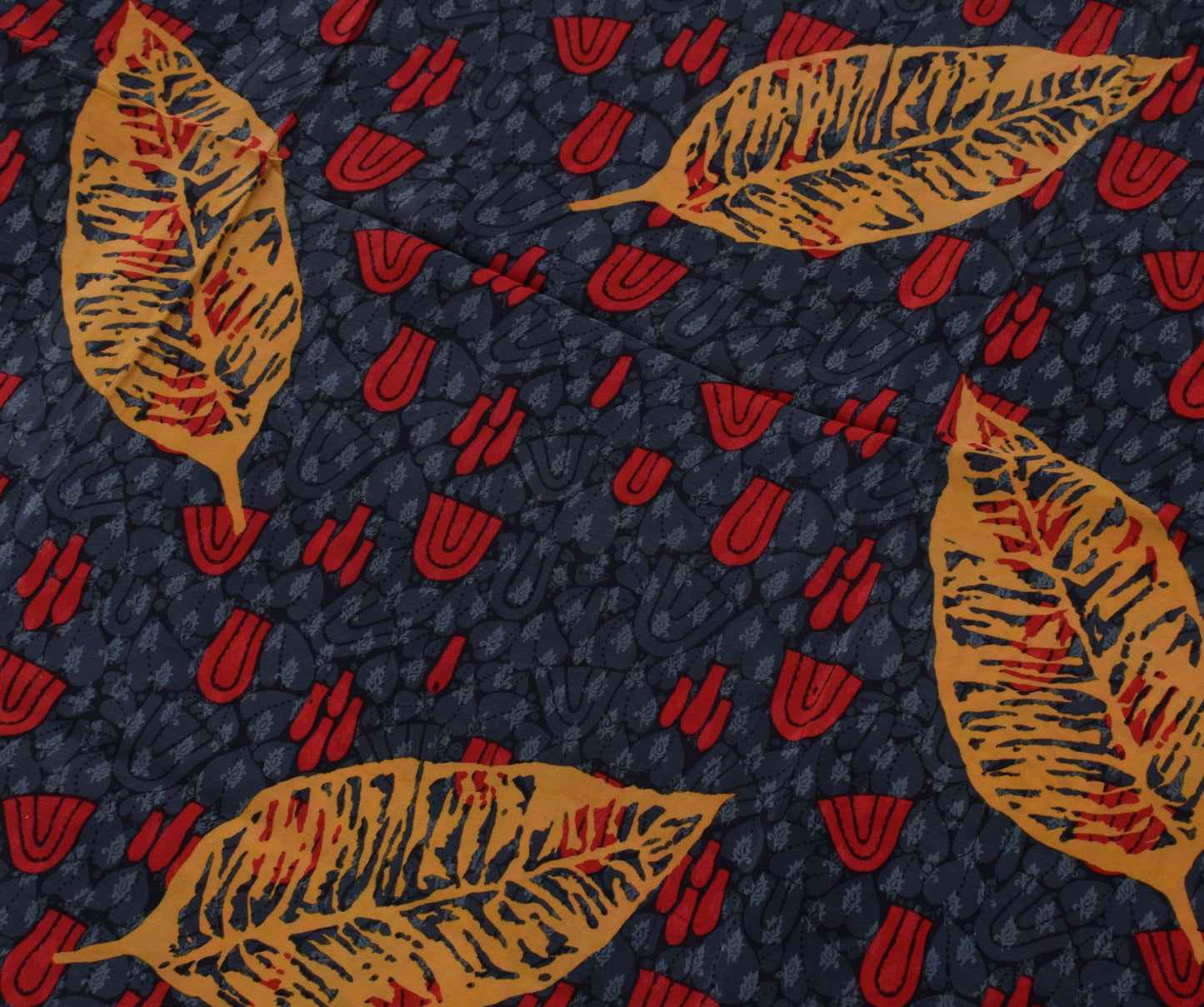 Sushila Vintage Indian Saree 100% Pure Crepe Silk Printed Floral Soft Fabric