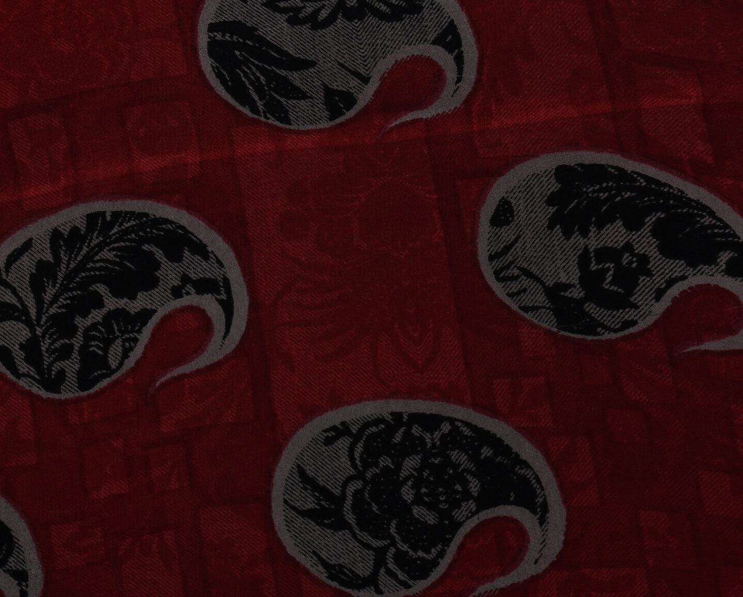 Sushila Vintage Indian Saree 100% Pure Crepe Silk Printed Paisley Soft Fabric