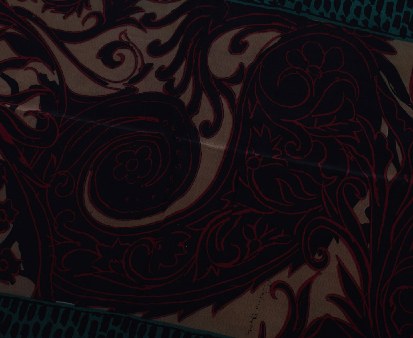 Sushila Vintage Gray Branded Saree 100% Pure Crepe Silk Printed Paisley Fabric