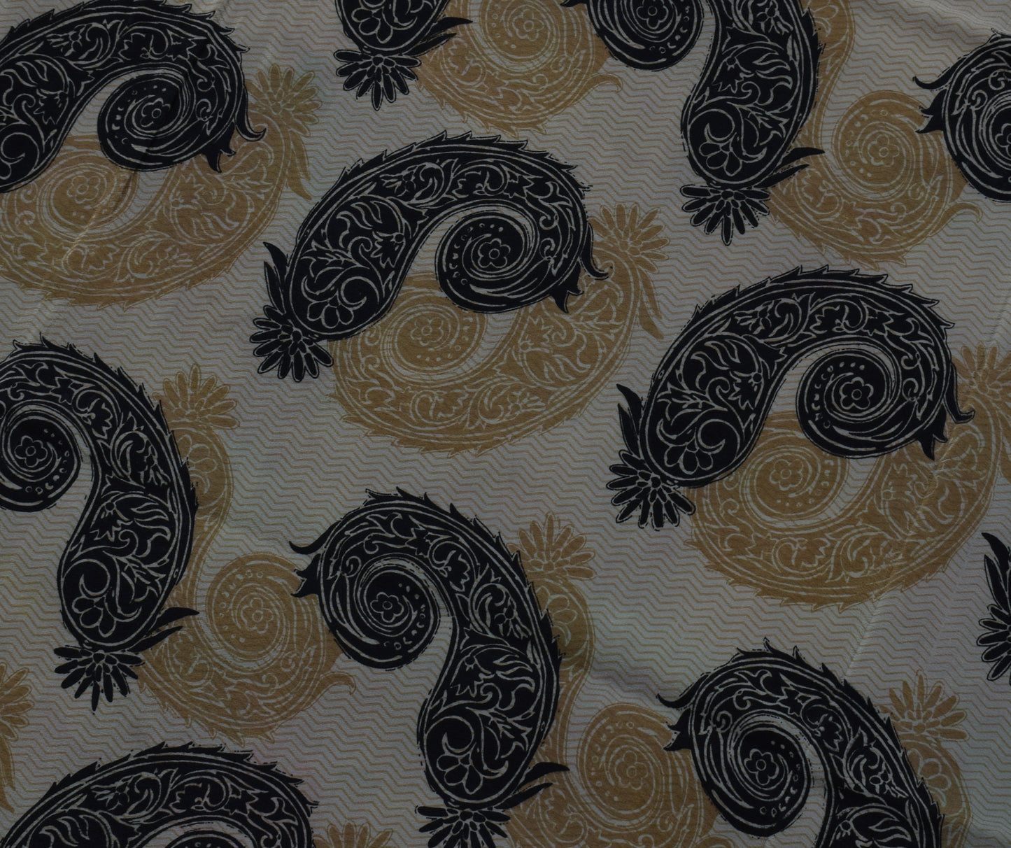 Sushila Vintage Gray Branded Saree 100% Pure Crepe Silk Printed Paisley Fabric