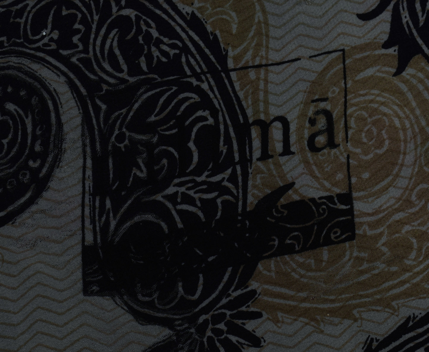 Sushila Vintage Gray Branded Saree 100% Pure Crepe Silk Printed Paisley Fabric