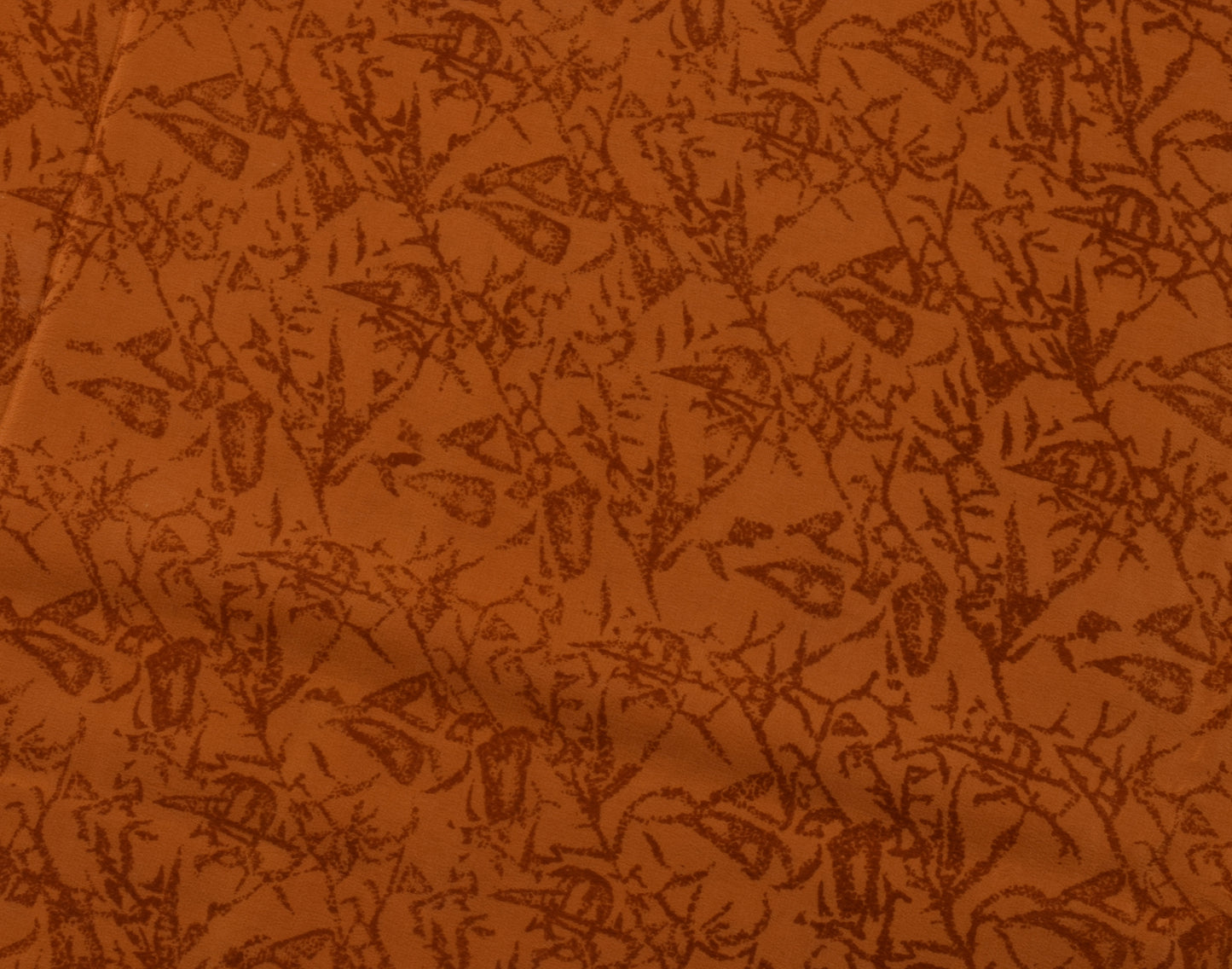 Sushila Vintage Brown Saree 100% Pure Crepe Silk Printed Floral Soft Fabric