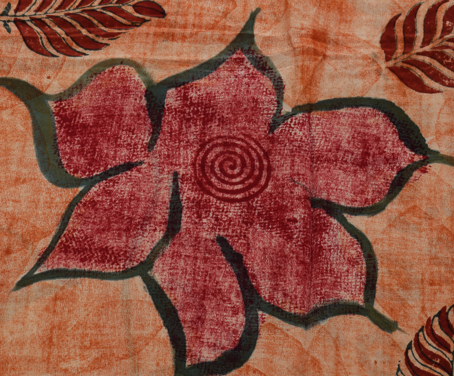 Sushila Vintage Indian Saree 100% Pure Crepe Silk Printed Floral Soft Fabric