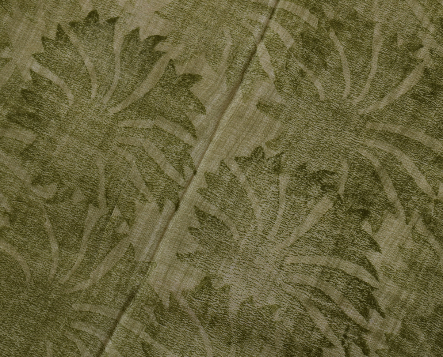 Sushila Vintage Green Saree 100% Pure Crepe Silk Printed Floral Soft Fabric