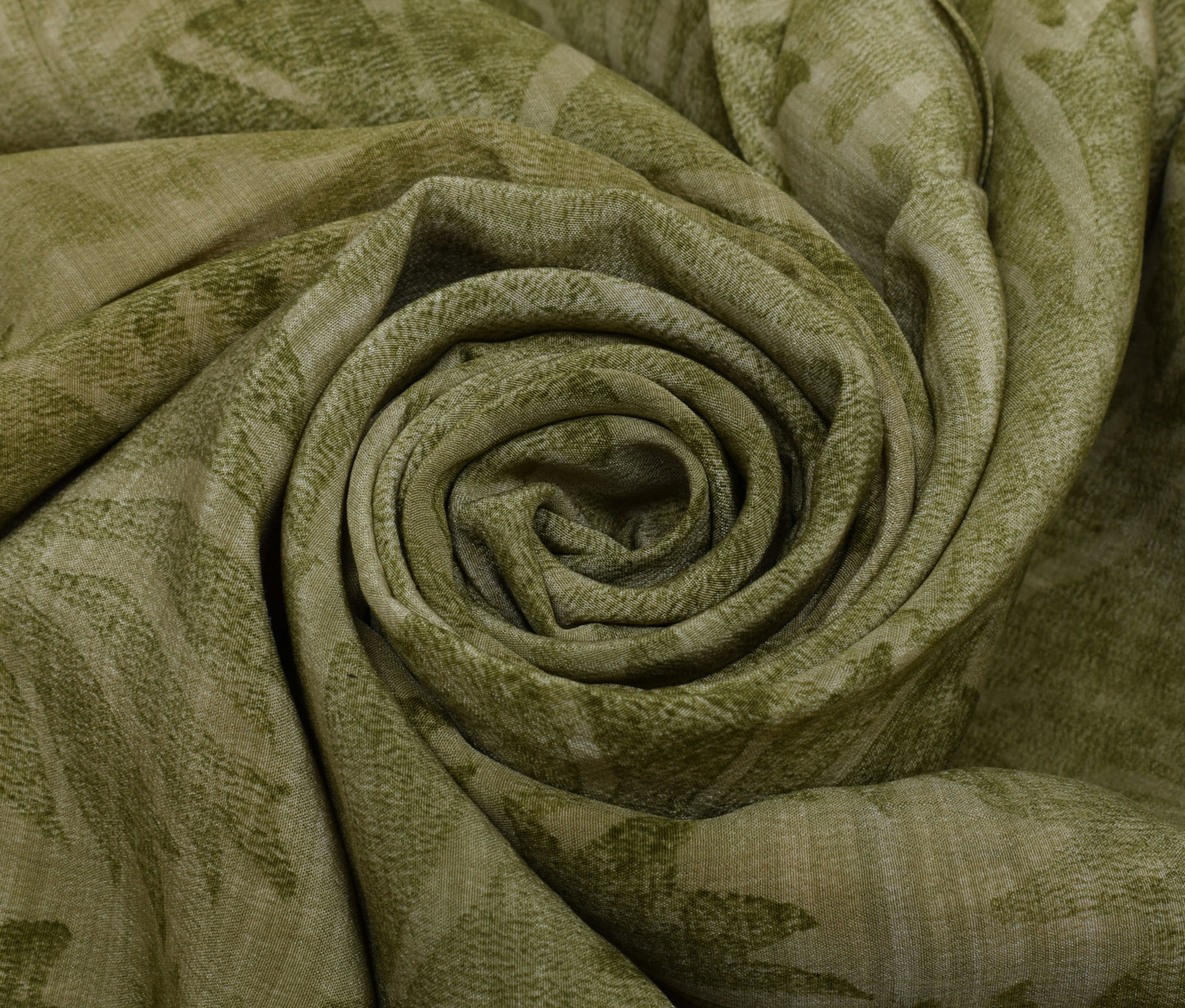 Sushila Vintage Green Saree 100% Pure Crepe Silk Printed Floral Soft Fabric