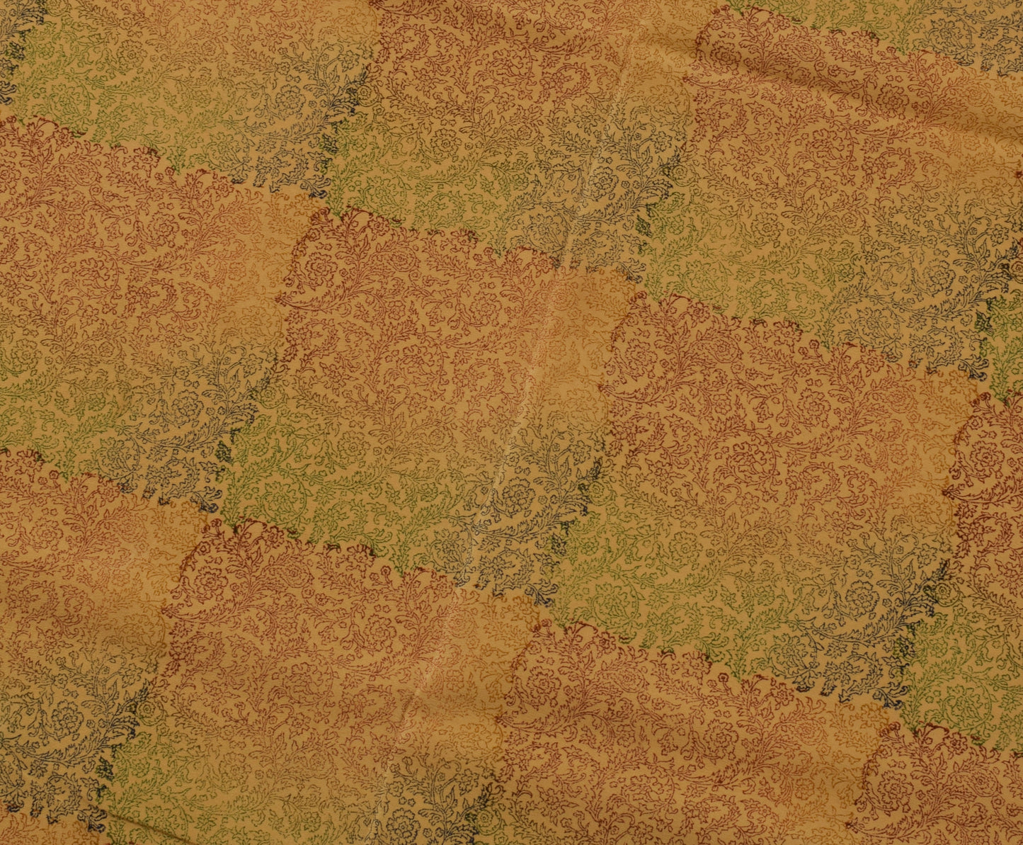 Sushila Vintage Brown Saree 100% Pure Crepe Silk Printed Floral Soft Fabric