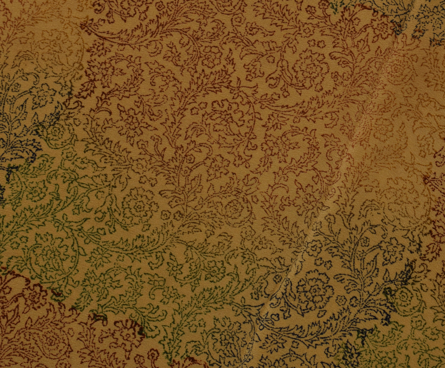 Sushila Vintage Brown Saree 100% Pure Crepe Silk Printed Floral Soft Fabric