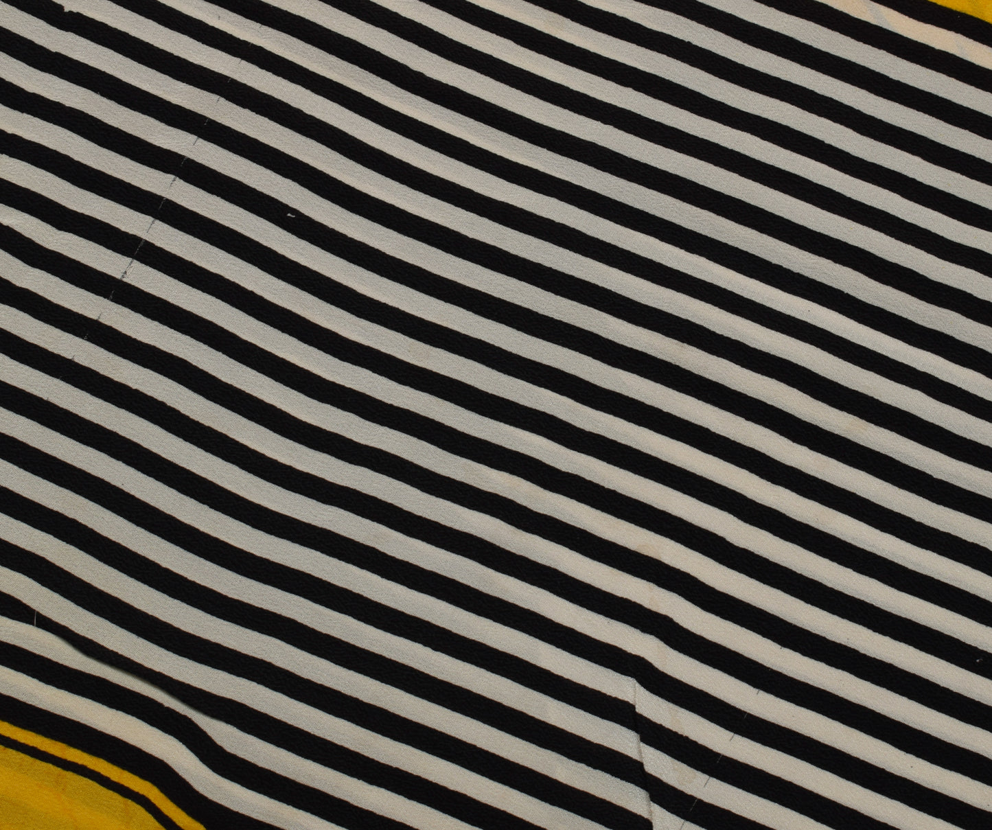 Sushila Vintage Yellow Saree 100% Pure Crepe Silk Printed Floral Soft Fabric