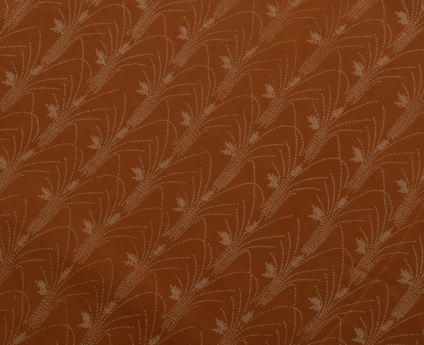 Sushila Vintage Brown Saree 100% Pure Crepe Silk Printed Floral Soft Fabric