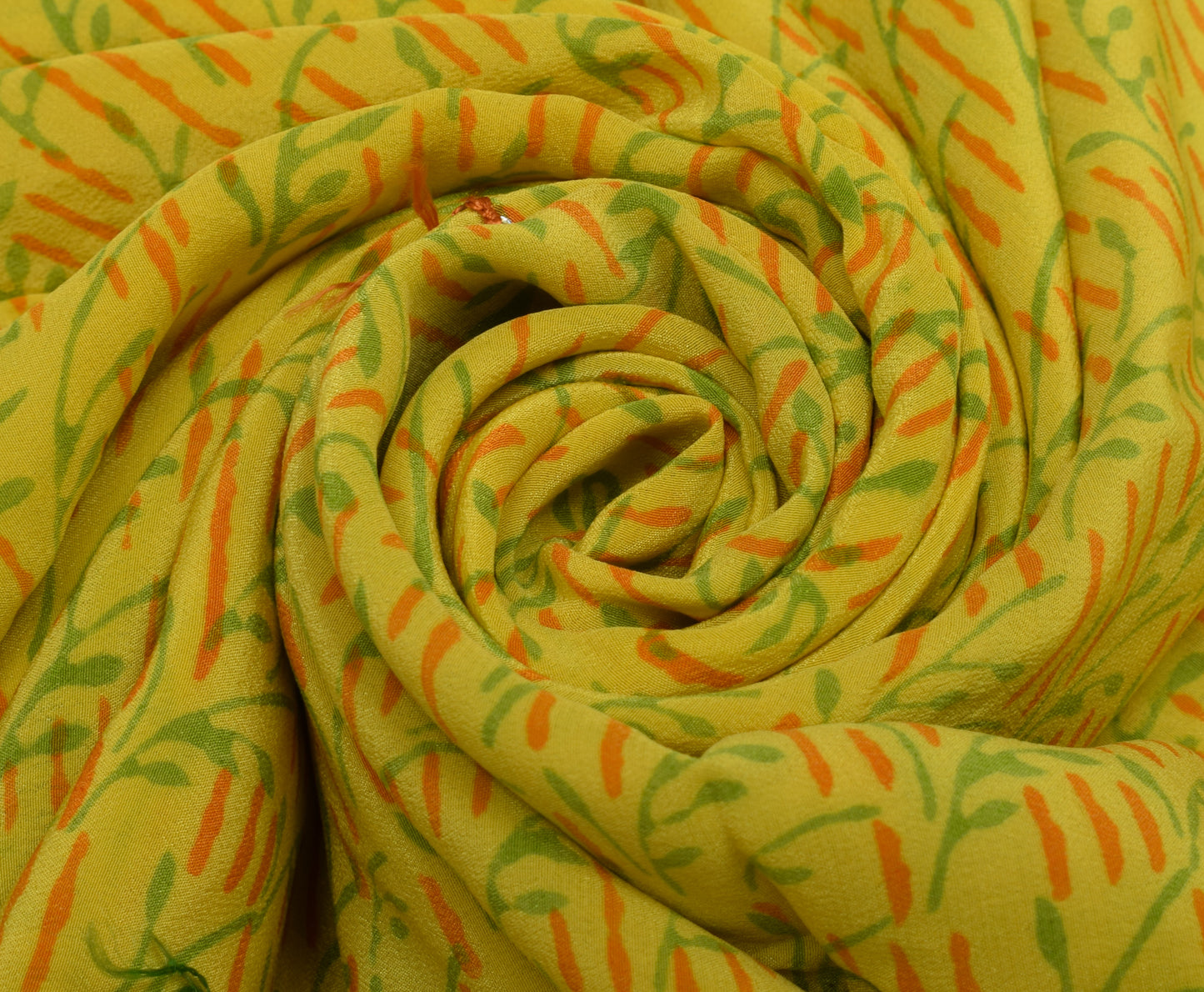 Sushila Vintage Indian Saree 100% Pure Crepe Silk Printed Floral Soft Fabric