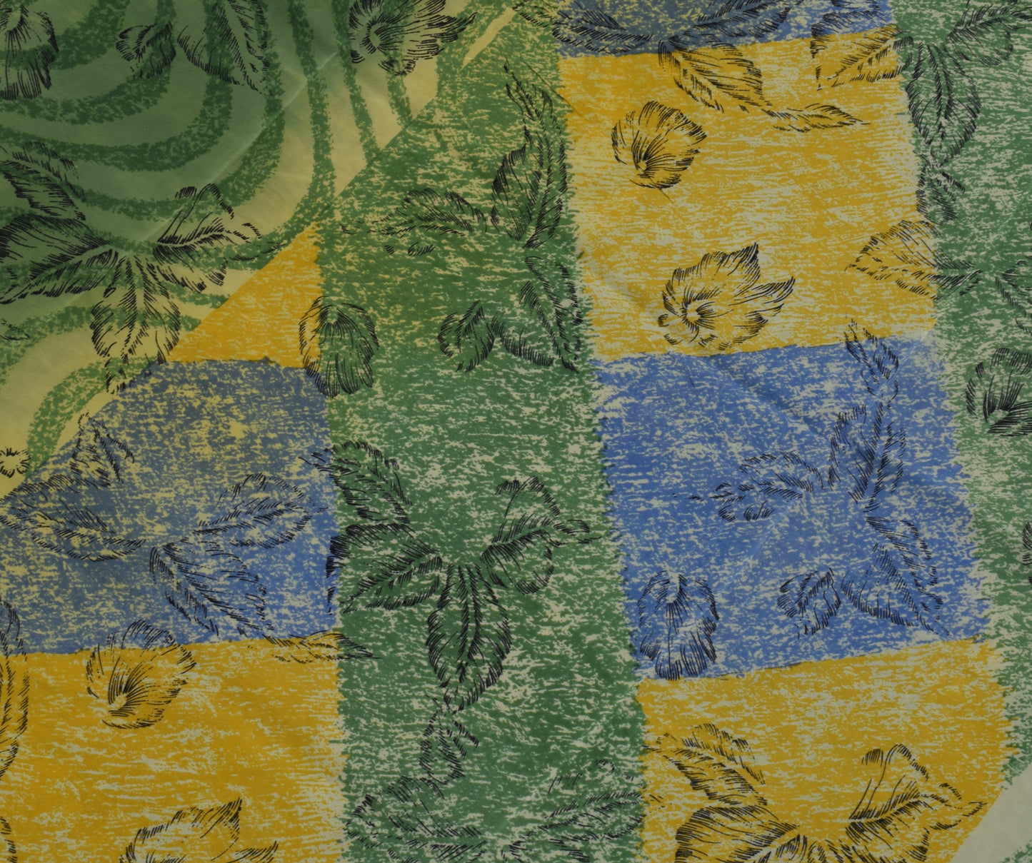 Sushila Vintage Indian Saree 100% Pure Crepe Silk Printed Floral Soft Fabric