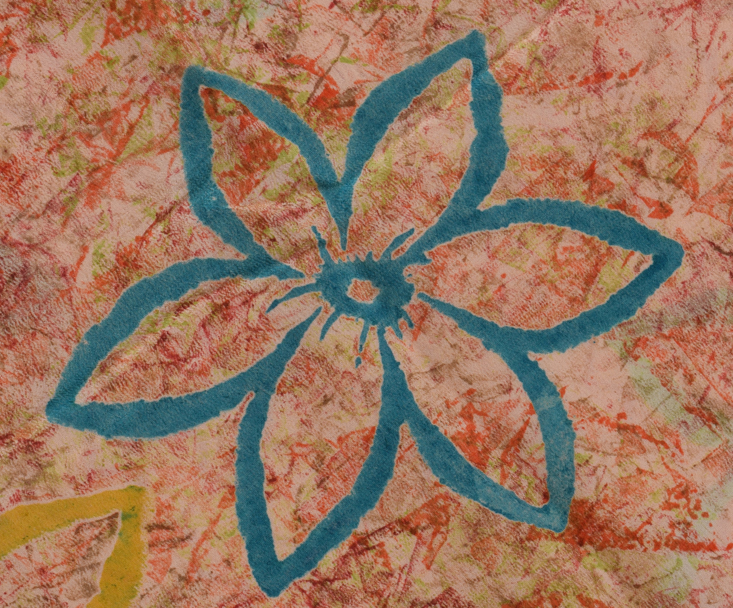 Sushila Vintage Indian Saree 100% Pure Crepe Silk Printed Zig-Zag Soft Fabric