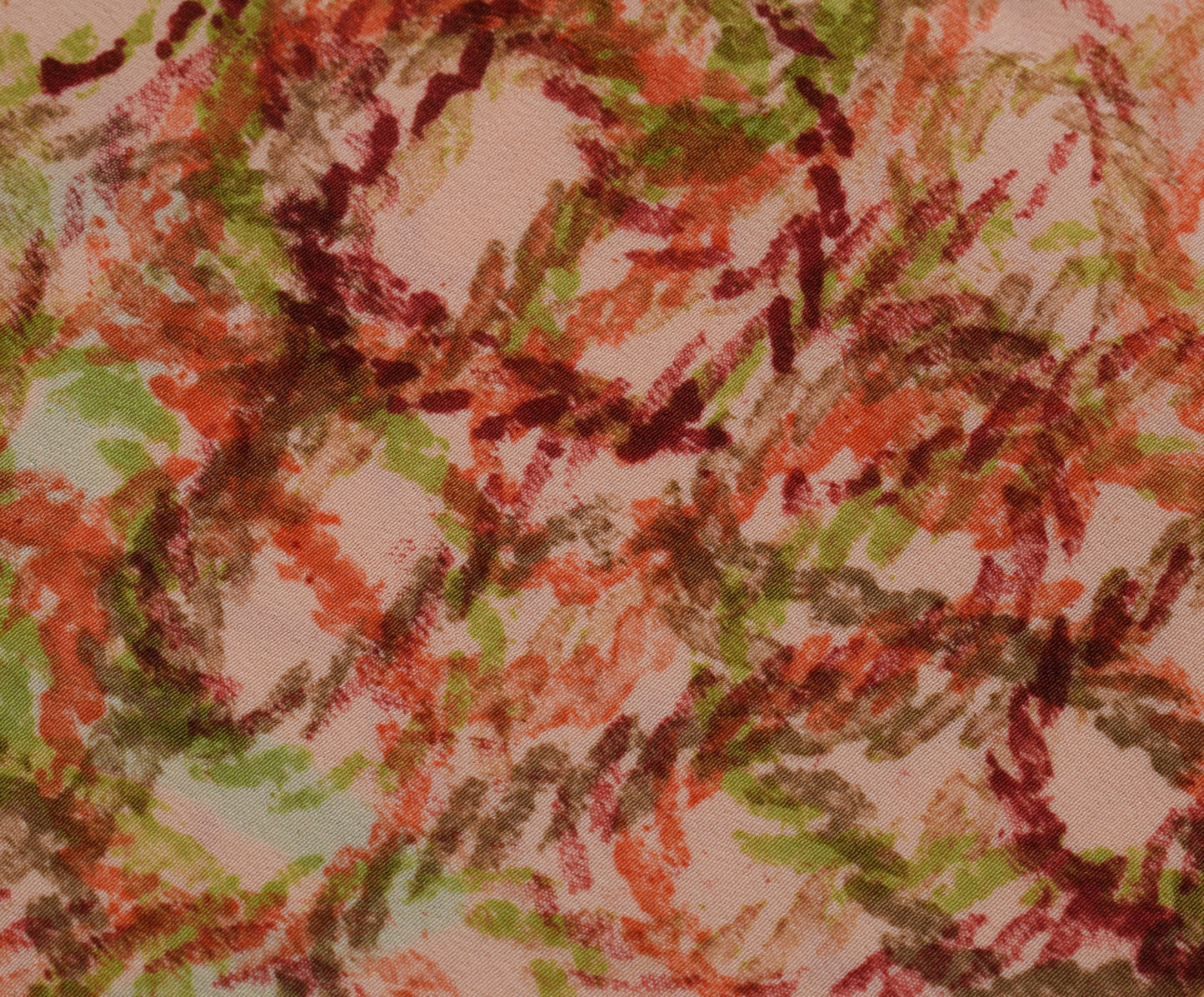 Sushila Vintage Indian Saree 100% Pure Crepe Silk Printed Zig-Zag Soft Fabric