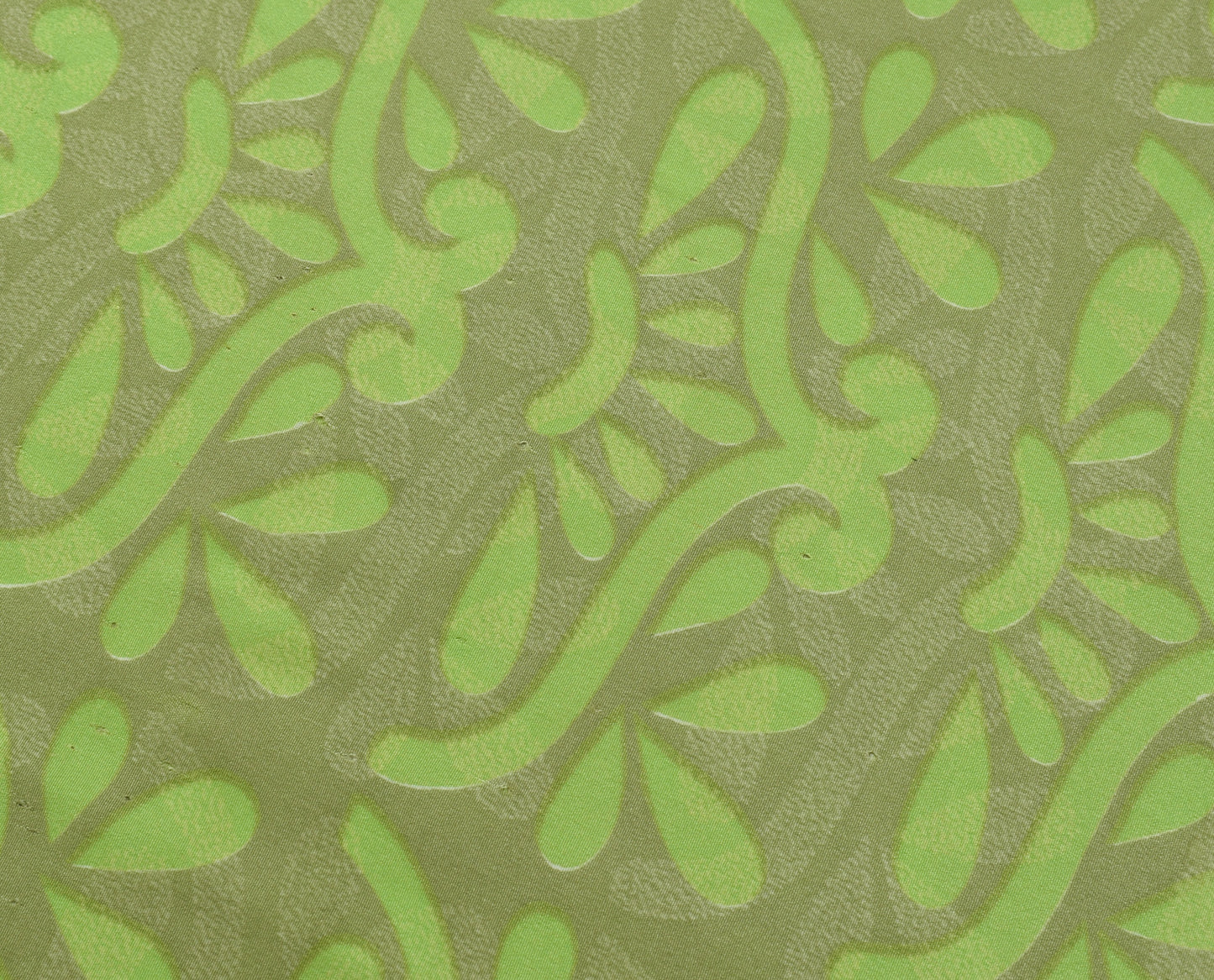 Sushila Vintage Green Indian Saree Blend Crepe Silk Printed Floral Soft Fabric