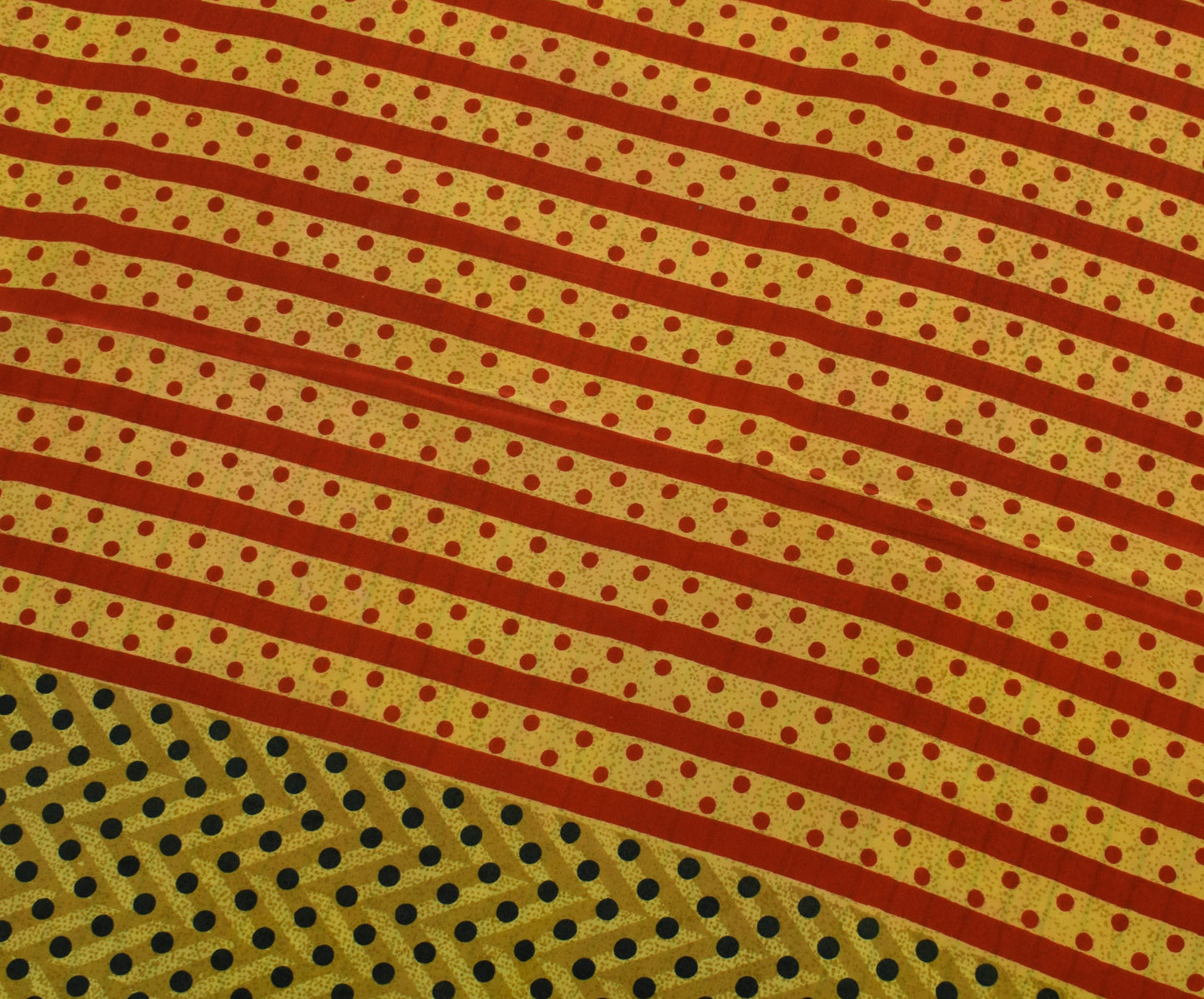 Sushila Vintage Yellow Saree 100% Pure Crepe Silk Printed 5 Yard Soft Fabric