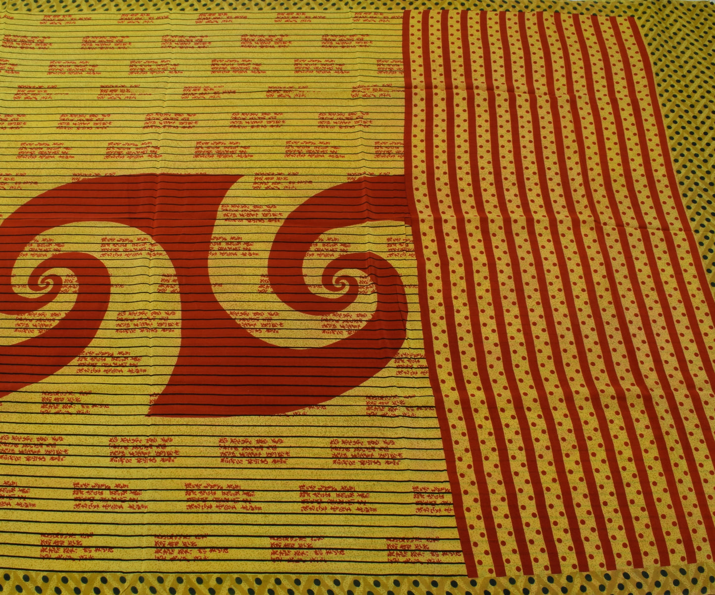 Sushila Vintage Yellow Saree 100% Pure Crepe Silk Printed 5 Yard Soft Fabric