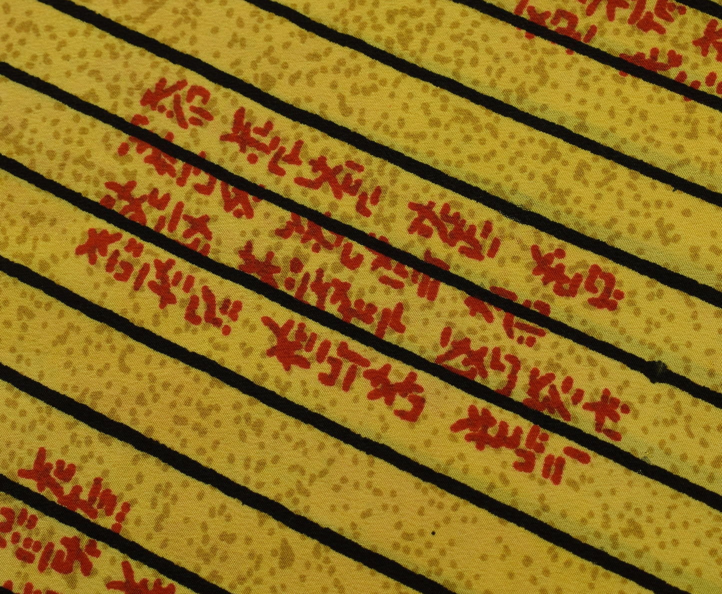 Sushila Vintage Yellow Saree 100% Pure Crepe Silk Printed 5 Yard Soft Fabric