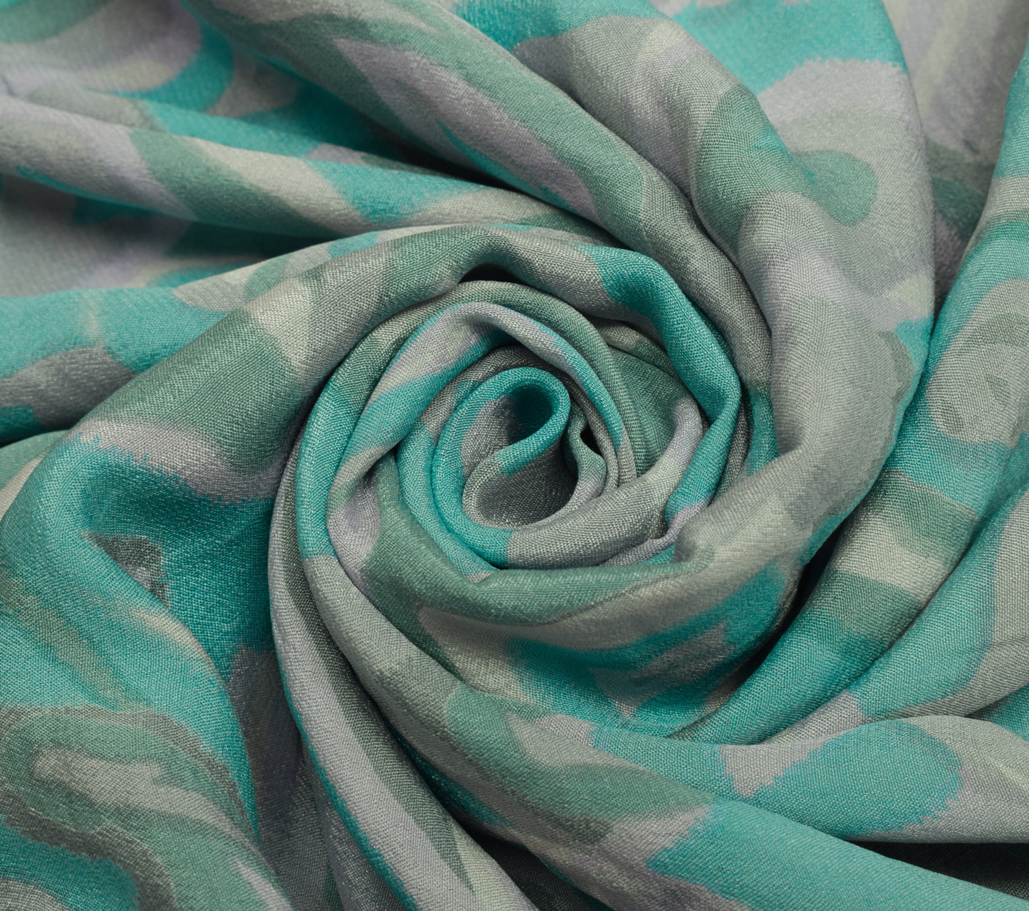 Sushila Vintage MultiColor Saree 100%Pure Crepe Silk Printed Paisley Soft Fabric