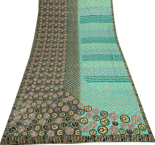 Sushila Vintage Multi-Color Saree Blend Crepe Silk Printed & Woven Soft Fabric
