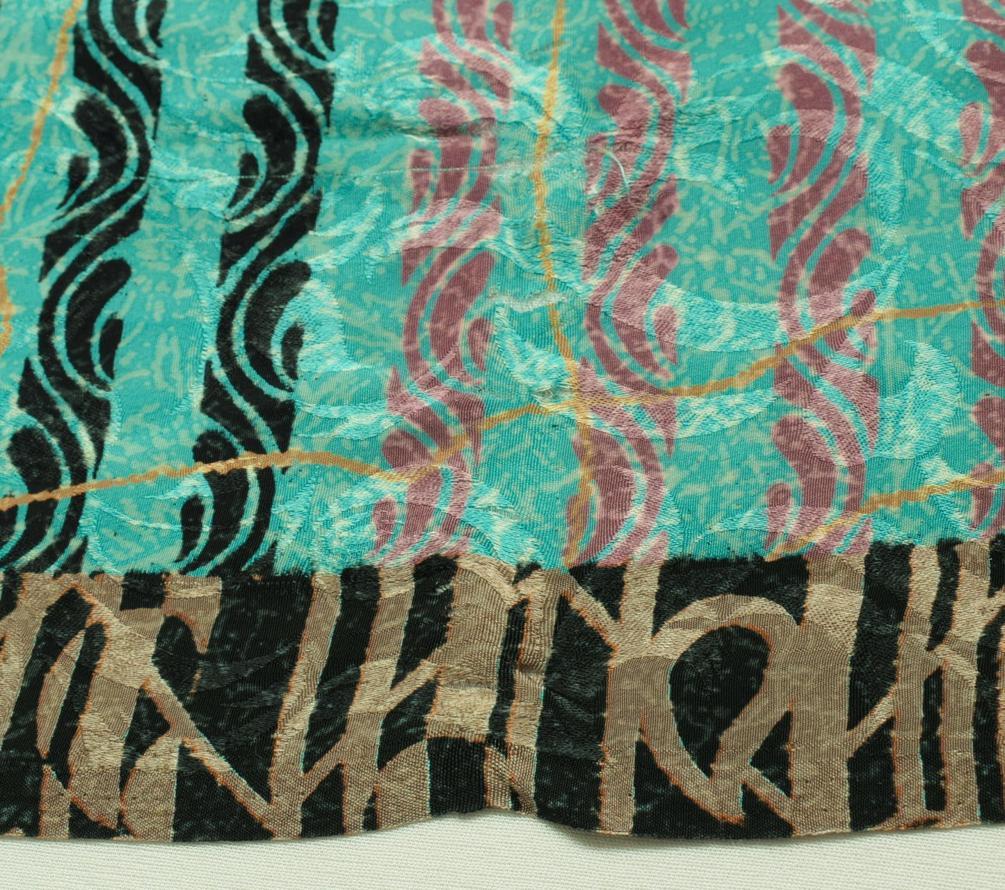 Sushila Vintage Multi-Color Saree Blend Crepe Silk Printed & Woven Soft Fabric