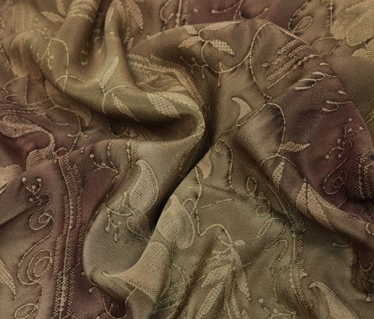 Sushila Vintage Saree  Blend Crepe Silk Printed Floral 5 FD Soft Craft Fabric