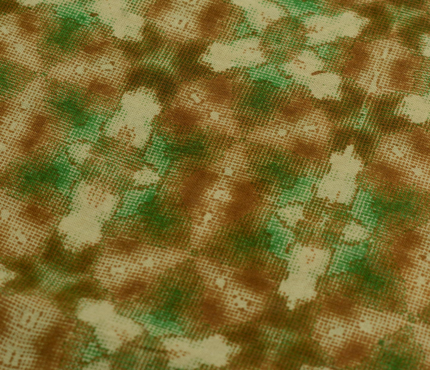 Sushila Vintage Green Saree 100% Pure Cotton Printed Indian Soft Craft Fabric