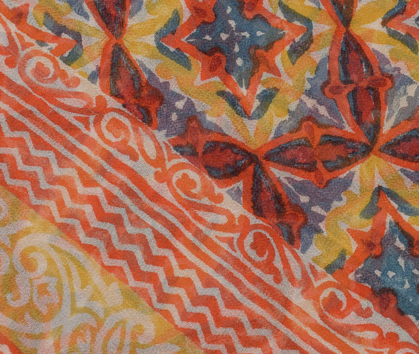 Sushila Vintage Gray Saree 100% Pure Georgette Silk Printed Soft Craft Fabric