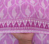 Sushila Vintage Purple Saree 100% Pure Cotton Printed Paisley Soft Craft Fabric