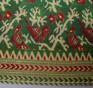 Sushila Vintage Green Saree 100% Pure Cotton Printed Floral Soft Craft Fabric