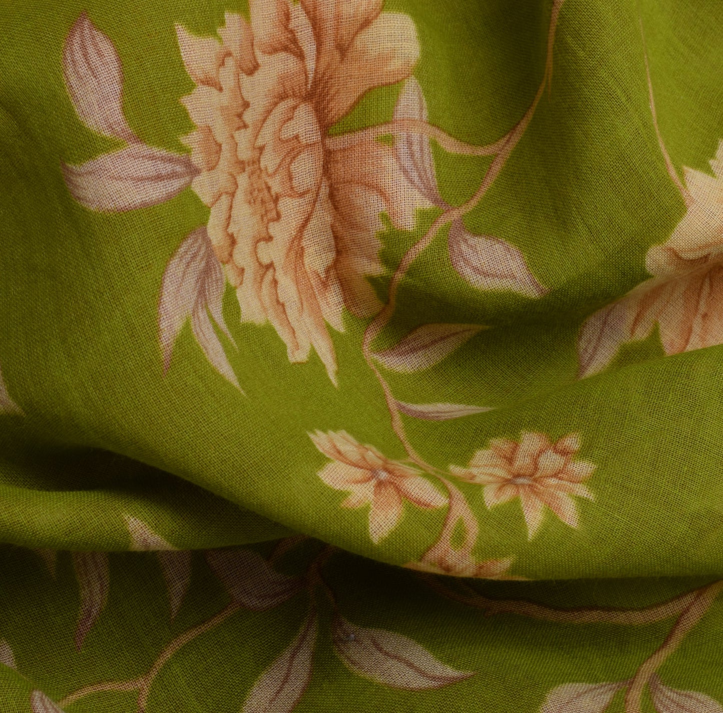 Sushila Vintage Multi-Color Sari Pure Cotton Printed Floral Soft Craft Fabric
