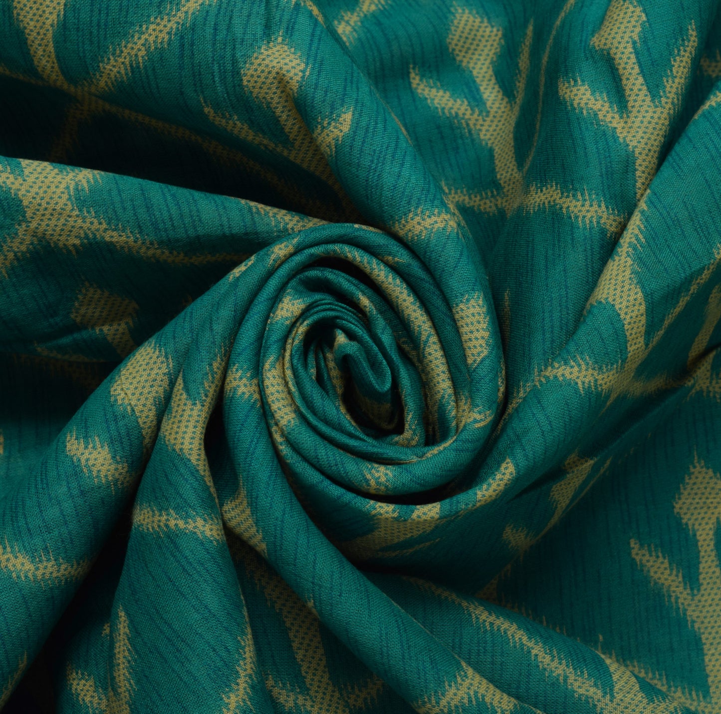 Sushila Vintage Green Saree 100% Pure Cotton Printed Floral Soft Craft Fabric