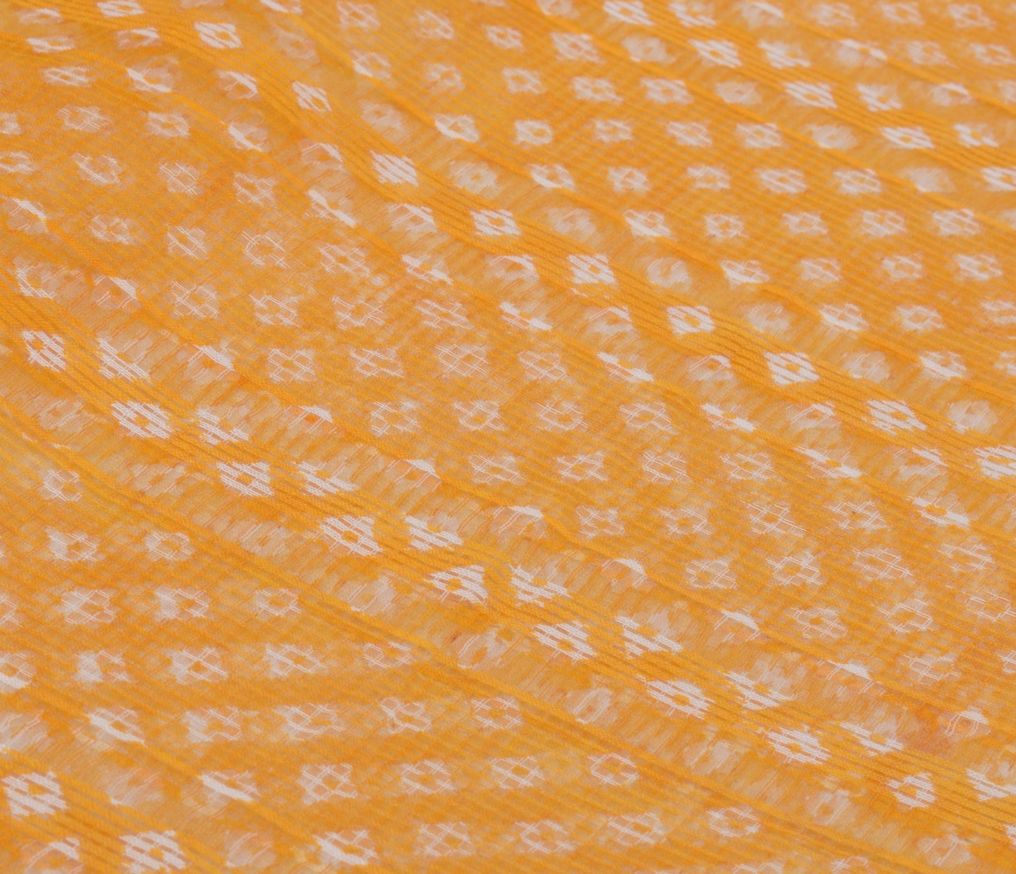 Sushila Vintage Indian Saree 100% Pure Cotton Printed Floral Craft Sheer Fabric