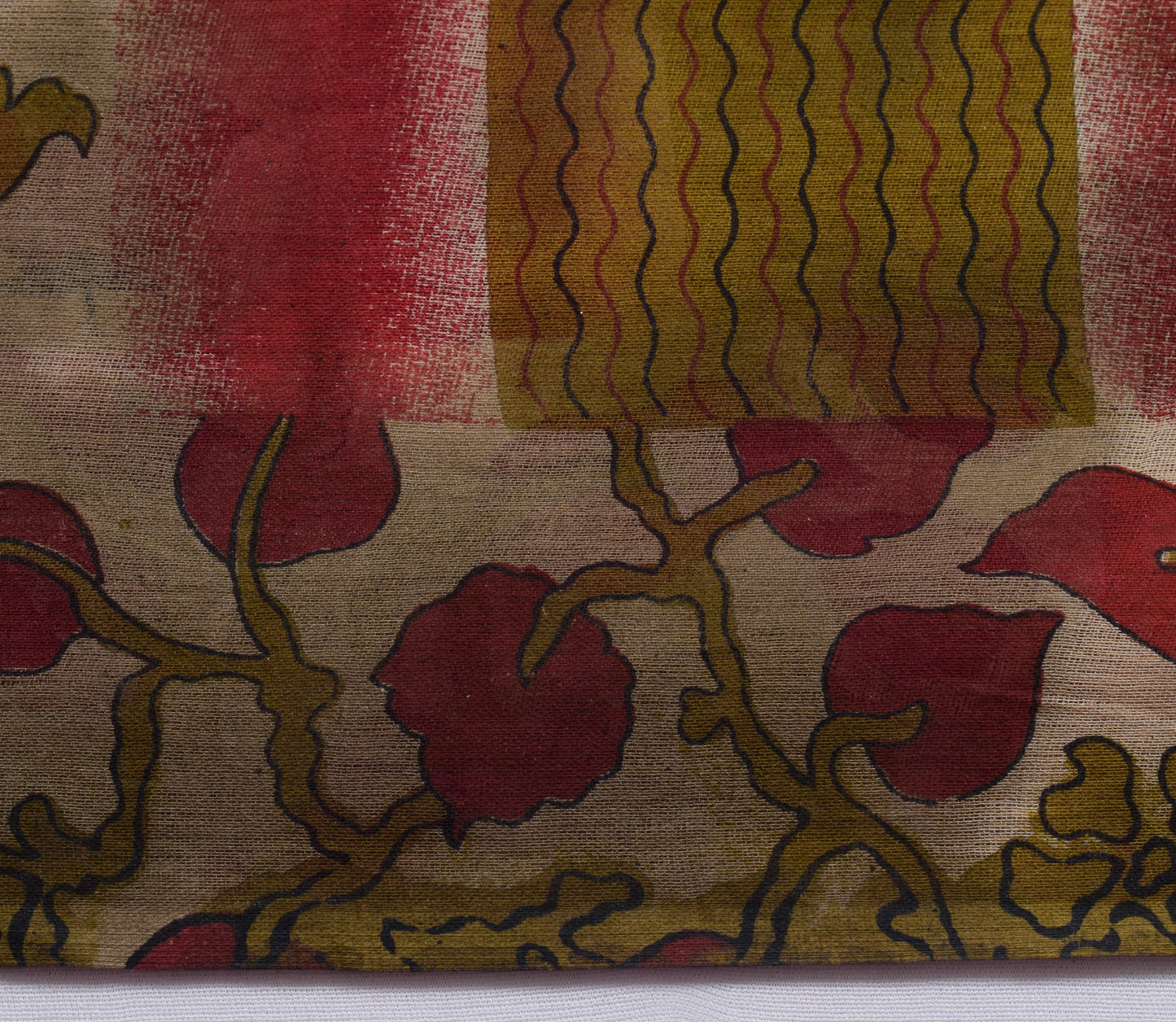 Sushila Vintage Green Indian Sari 100% Pure Cotton Printed Floral Craft Fabric