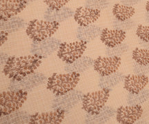 Sushila Vintage Brown Saree 100% Pure Cotton Printed Floral Craft Sheer Fabric