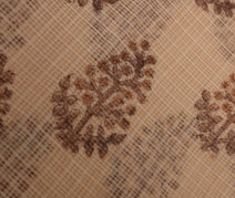 Sushila Vintage Brown Saree 100% Pure Cotton Printed Floral Craft Sheer Fabric