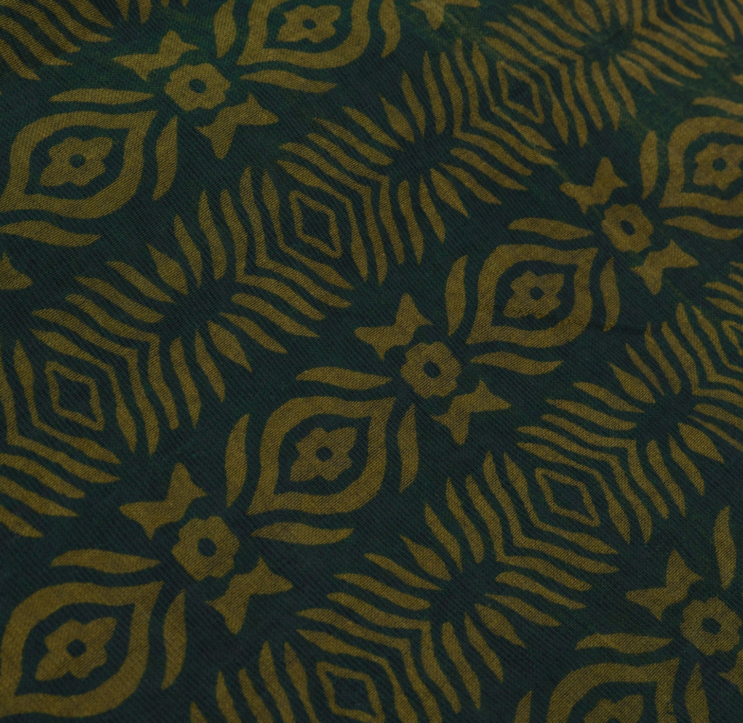 Sushila Vintage Green Saree 100% Pure Cotton Printed Floral 5 Yard Craft Fabric
